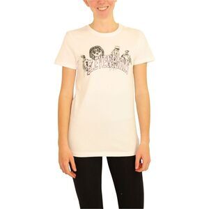 Elevenparis Womens Posing Skeletons Graphic T-Shirt, white, L